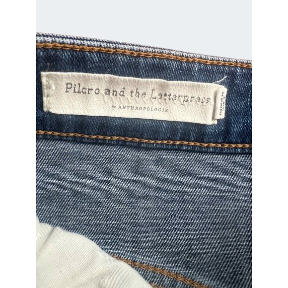 Pilcro & The Letterpress Buckled High-Rise Boyfriend Cropped Slim Jeans Size 26 - Picture 4 of 14